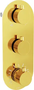 Termostatická podomítková baterie MEXEN KAI vanovo - sprchová zlatá