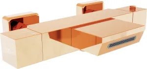 MEXEN Termostatická vanová baterie Cube, růžové zlato 77360-60