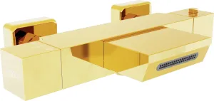 MEXEN Termostatická vanová baterie Cube, zlatá 77360-50