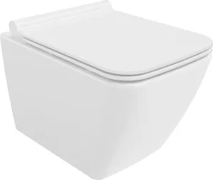 MEXEN Vega Závěsná WC mísa včetně sedátka s slow-slim, duroplast, bílá 30654000