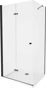 MEXEN/S Lima sprchový kout 80x70, transparent, černá + bílá vanička se sifonem 856-080-070-70-00-4010B