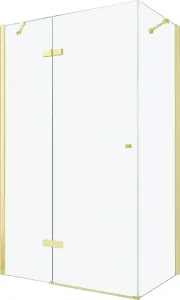 MEXEN/S ROMA sprchový kout 110x90, transparent, zlatá 854-110-090-50-00