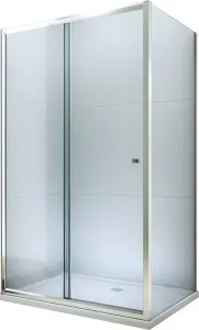 MEXEN/S Apia obdélníkový sprchový kout 140x80, transparent, chrom + vanička 840-140-080-01-00-4010