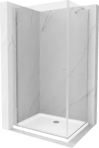 MEXEN/S Pretoria sprchový kout 80x120, transparent, chrom + sprchová vanička včetně sifonu 852-080-120-01-00-4010