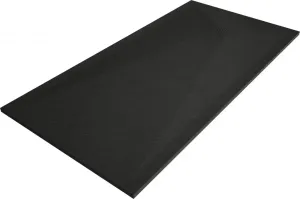 MEXEN/S Stone+ obdélníková sprchová vanička 160 x 90, černá, mřížka černá 44709016-B