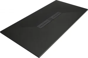 MEXEN/S Toro obdélníková sprchová vanička SMC 150 x 90, černá, mřížka černá 43709015-B
