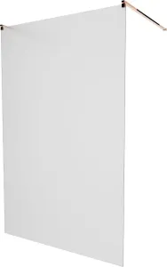 MEXEN/S KIOTO samostatně stojící sprchová zástěna 120 x 200, matné sklo 8 mm, růžové zlato 800-120-002-60-30