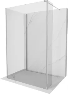 MEXEN/S Kioto Sprchová zástěna WALK-IN 100 x 100 x 30 cm, transparent, chrom 800-100-100-221-01-00-030