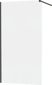 MEXEN/S KIOTO Sprchová zástěna WALK-IN 110x200 cm 8 mm, černá, matné sklo 800-110-101-70-30