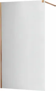 MEXEN/S KIOTO Sprchová zástěna WALK-IN 120x200 cm 8 mm, růžové zlato, zrcadlové sklo 800-120-101-60-50