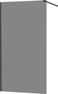 MEXEN/S KIOTO Sprchová zástěna WALK-IN 140x200 cm 8 mm, černá, kouřové sklo 800-140-101-70-40