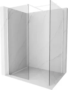 MEXEN/S Kioto Sprchová zástěna Walk-in 150 x 110 cm, transparent, bílá 800-150-202-20-00-110