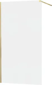 MEXEN/S KIOTO Sprchová zástěna WALK-IN 80x200 cm 8 mm, zlatá, matné sklo 800-080-101-50-30