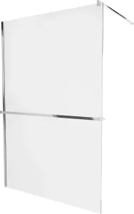 MEXEN/S KIOTO Sprchová zástěna WALK-IN s poličkou a držákem ručníků 70 x 200, transparent 8 mm, chrom 800-070-121-01-00