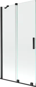 MEXEN/S Velar Dvoukřídlá posuvná vanová zástěna 100 x 150 cm, transparent, černá 896-100-000-01-70