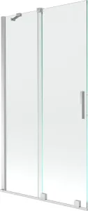 MEXEN/S Velar Dvoukřídlá posuvná vanová zástěna 100 x 150 cm, transparent, chrom 896-100-000-01-01