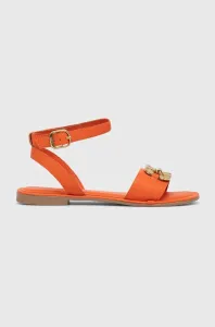 Kožené sandály Mexx Lena dámské, oranžová barva, MXCY011801W