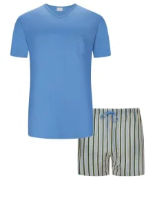 Nadměrná velikost: Mey, Krátké pyžamo s pruhovanými šortkami Modrá #4795973