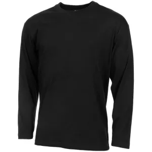 MFH Americké tričko s dlouhými rukávy, černé, 170 g/m² - S