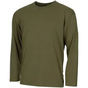 MFH Americké tričko s dlouhými rukávy, OD green, 170 g/m² - 3XL