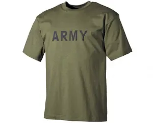 MFH tričko s nápisem army olivové, 160g/m2 - 3XL