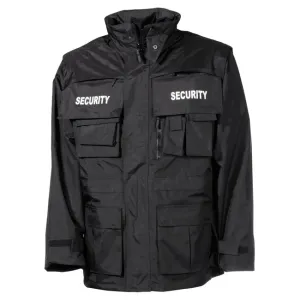 Nepromokavá bunda MFH Security, černá - 4XL