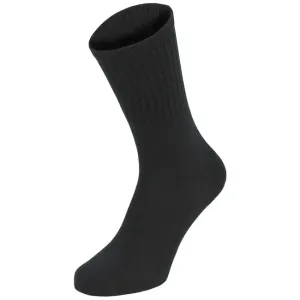 MFH Armádní ponožky, černé, polodlouhé, 3 balení - 47–48