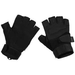MFH Tactical rukavice bez prstů 1/2, černé - L