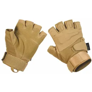 MFH Tactical rukavice bez prstů 1/2, coyote - XXL