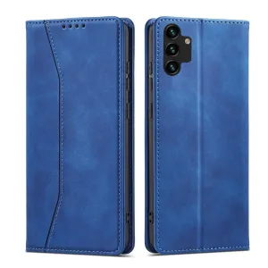 Hurtel Magnet Fancy Case pro Samsung Galaxy A13 5G card wallet case card stand blue