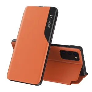 Hurtel Elegantní pouzdro Eco Leather View s flipovým krytem a funkcí stojánku Samsung Galaxy A72 4G oranžové