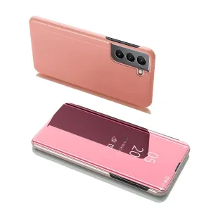 Hurtel Clear View Case flipové pouzdro Samsung Galaxy S22+ (S22 Plus) růžové