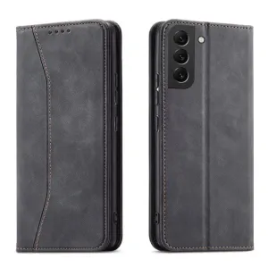 Hurtel Magnet Fancy Case pro Samsung Galaxy S22+ (S22 Plus) pouzdro na karty peněženka pouzdro na karty černé