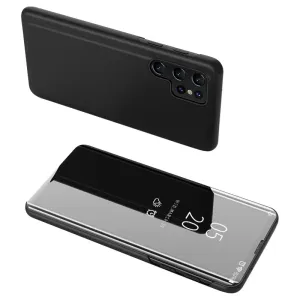 Hurtel Clear View pouzdro pro Samsung Galaxy S23 Ultra flipové pouzdro černé