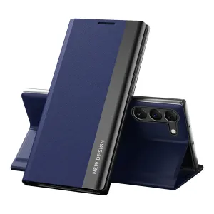 Hurtel Pouzdro Sleep Case Pro pro Samsung Galaxy S23 s flipovým krytem a stojánkem modré barvy