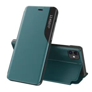 Hurtel Elegantní flipové pouzdro Eco Leather View s funkcí stojánku pro iPhone 13 Pro Max zelené