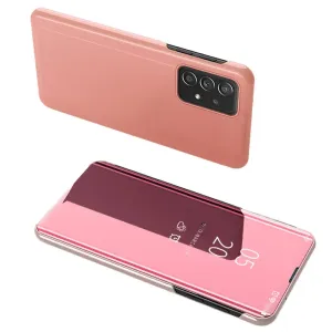 Hurtel Flipové pouzdro Clear View Case Samsung Galaxy A73 růžové