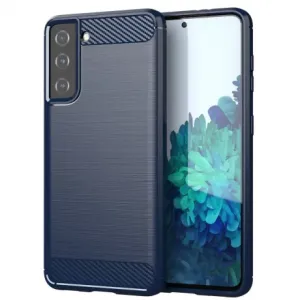 MG Carbon Case Flexible silikonový kryt na Samsung Galaxy S21 5G, modrý