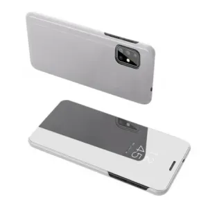 MG Clear View knižkové pouzdro na Samsung Galaxy S20 Ultra, stříbrné