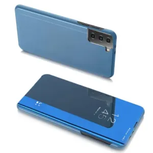 MG Clear View knížkové pouzdro na Samsung Galaxy S21 Plus 5G, modré