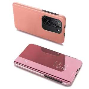 Hurtel Clear View Case flipové pouzdro Xiaomi Redmi K40 Pro+ / K40 Pro / K40 / Poco F3 růžové