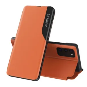 MG Eco Leather View knížkové pouzdro na Samsung Galaxy A32 4G, oranžové