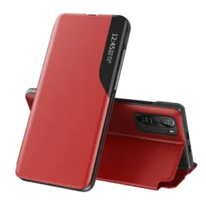 MG Eco Leather View knížkové pouzdro na Xiaomi Redmi K40 / Poco F3, červené