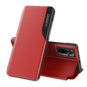 MG Eco Leather View knížkové pouzdro na Xiaomi Redmi Note 10 / 10S, červené
