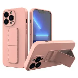MG Kickstand silikonový kryt na iPhone 13 mini, růžový