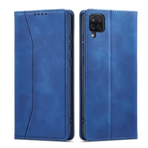 MG Magnet Fancy knížkové kožené pouzdro na Samsung Galaxy A12 5G, modré