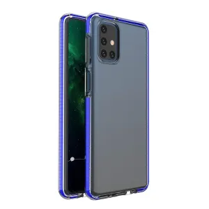 Hurtel Gelové pouzdro Spring Case s barevným rámečkem pro Samsung Galaxy M51 modré