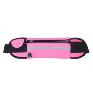 MG Ultimate Running Belt běžecký opasek s držákem pro láhev a sluchátka, růžový