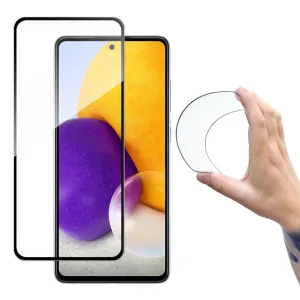 Wozinsky Full Cover Flexi Nano glass film tvrzené sklo s rámečkem Samsung Galaxy A72 4G černá