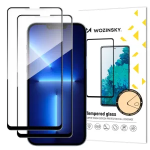 Wozinsky sada 2x superpevné Full Glue tvrzené sklo přes celou obrazovku s rámečkem Case Friendly iPhone 14, iPhone 13 Pro / iPhone 13 černá